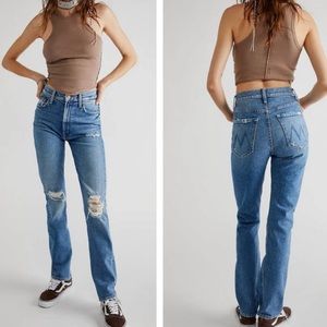 Mother High Waisted Rider Skimp in Bloom And Doom 29